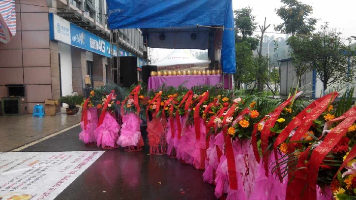 金利集成灶宜賓旗艦店開(kāi)業(yè)花籃